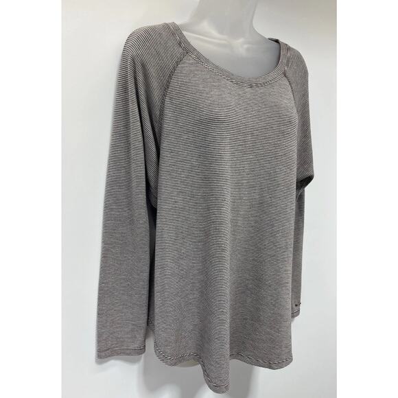 Tommy Hilfiger Sport Oversized Long Sleeve Gray Stripe Size Small - Picture 4 of 8